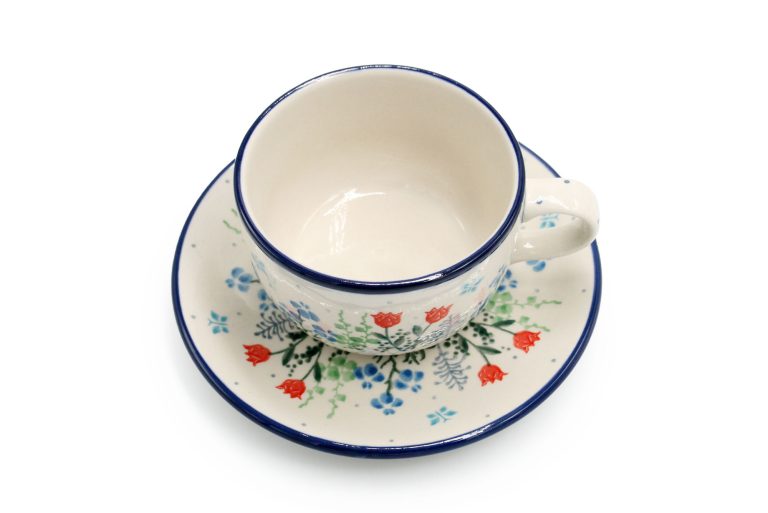 Bright Delicate Flowers cup 2, Ceramika Boleslawiec