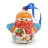 Snowman-shaped bauble Candy and Bells, Ceramika Boleslawiec