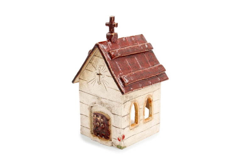 Ceramiczna kapliczka – Brązowy dach 2