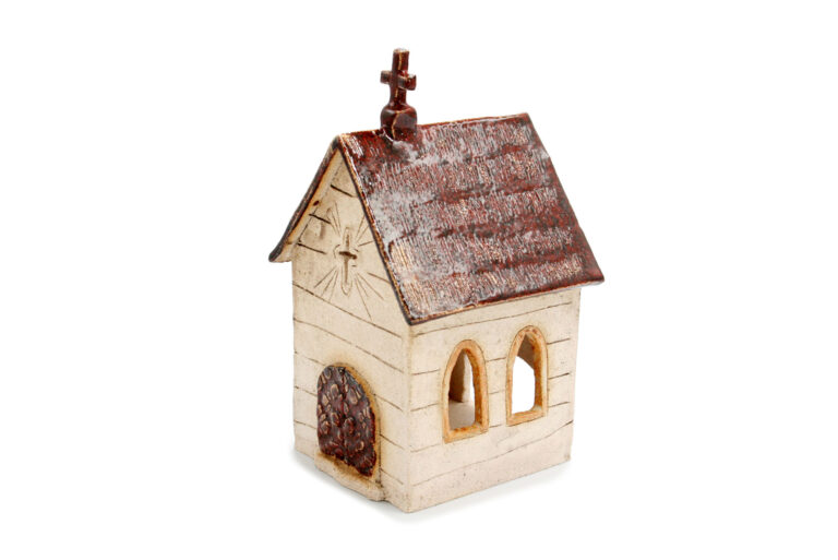 Ceramiczna kapliczka – Brązowy dach