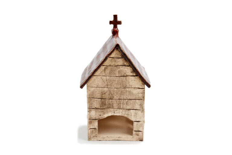 Ceramiczna kapliczka – Brązowy dach