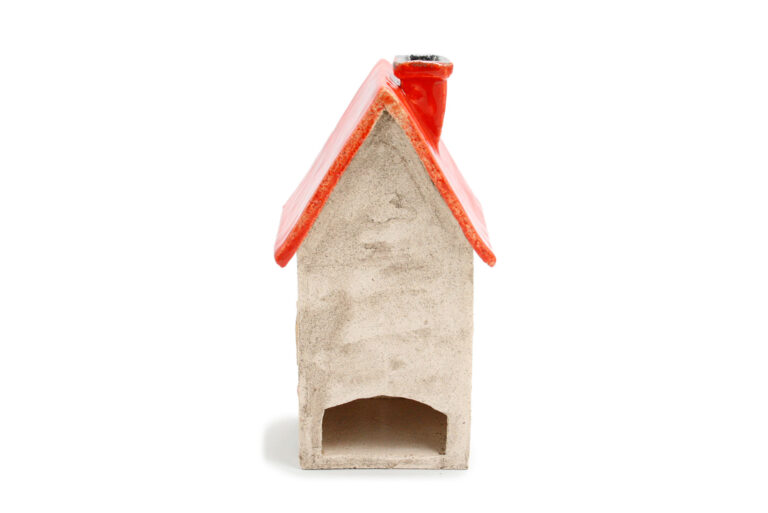 Domek ceramiczny na świeczkę – Czerwony dach