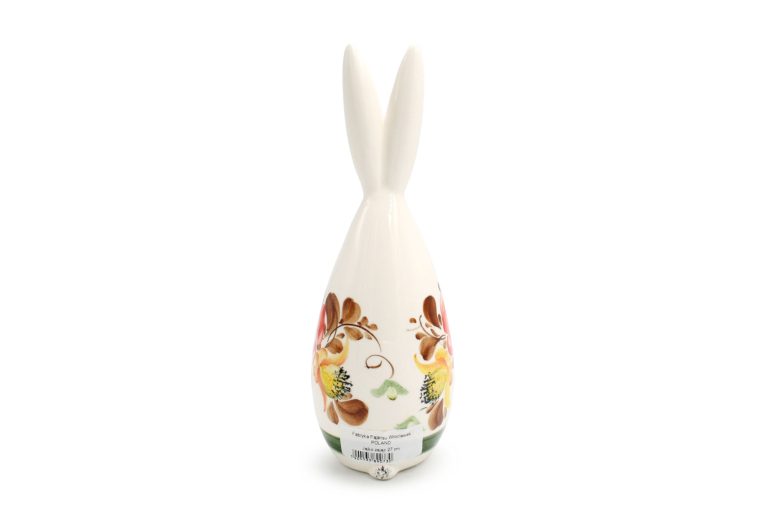 Medium Decorative Hare, Traditional Pattern, Faience Wloclawek