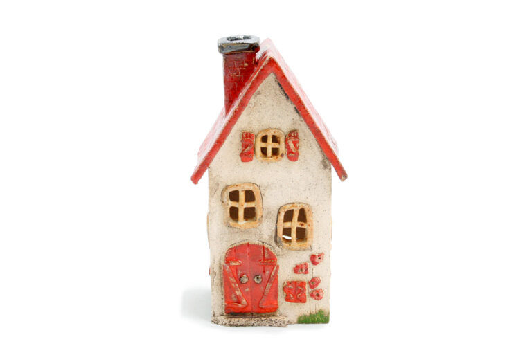 Domek ceramiczny na swieczke – Czerwony dach 4