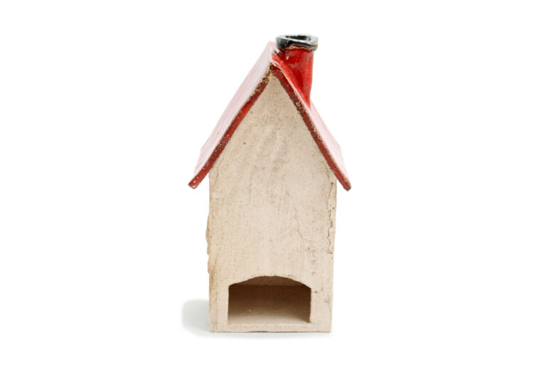Domek ceramiczny na świeczkę – Czerwony dach 5