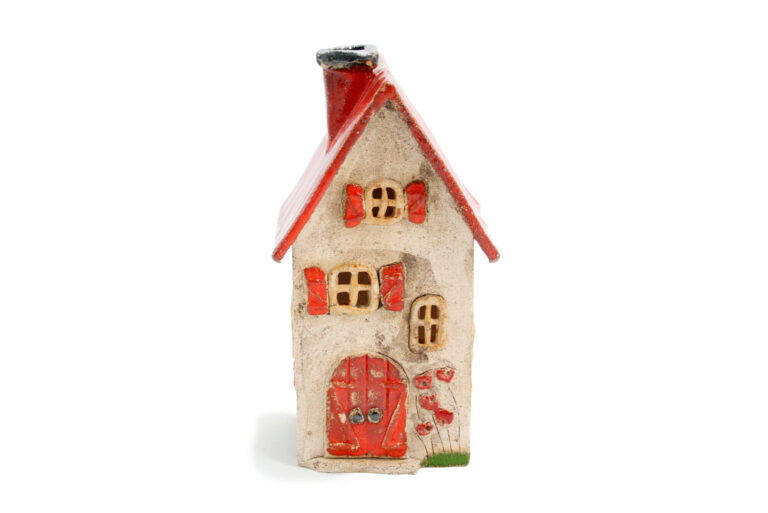 Domek ceramiczny na swieczke – Czerwony dach 5
