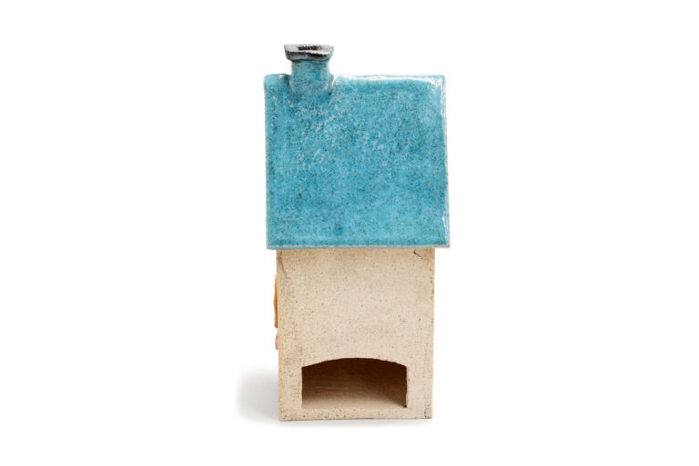 Domek ceramiczny na świeczkę – Seledynowy dach 3