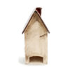 Duzy domek ceramiczny na swieczke – Bordowy dach 3