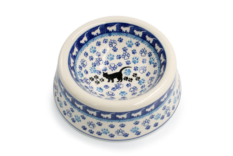 Large bowl for dog or cat pattern Cats Ceramics Boleslawiec – OUTLET!