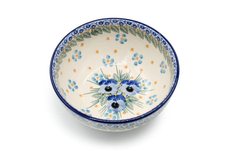 Small bowl Bright Bratki, Ceramika Boleslawiec