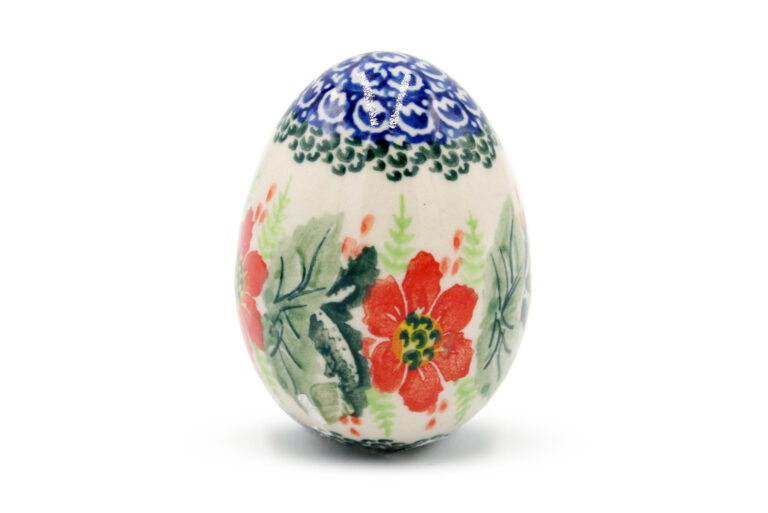 Kalich-Male-Easter egg-Red-Gerber-Ceramics-Boleslawiec.jpg