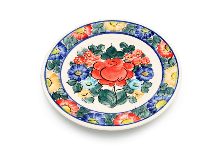 Breakfast plate-or-hanging-pattern-Colorful-Fajans-Wloclawek.jpg