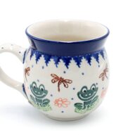 005 Barrel mug small Frogs and Dragonflies, Ceramika Boleslawiec (2)