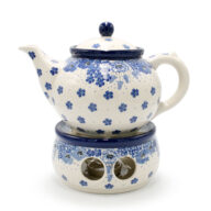 060 063 Kettle with heater Elegant Flowers, Boleslawiec Ceramics