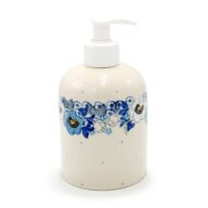 573 White and Blue Flowers Soap Dispenser, Boleslawiec Ceramics (2)