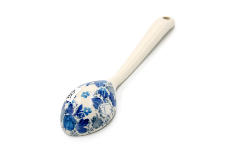 590 Spoon White and Blue Flowers, Boleslawiec Ceramics (2)