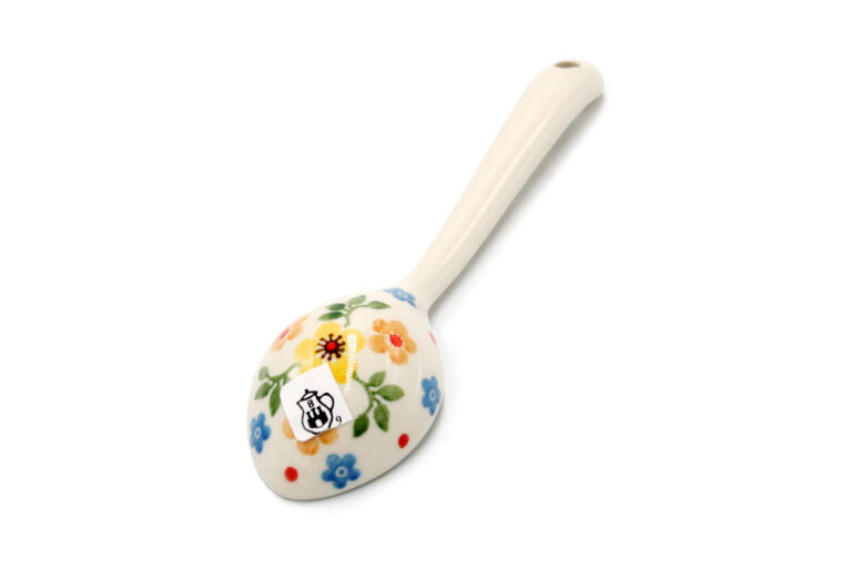 590 Yellow and Orange Flower Spoon, Ceramika Boleslawiec (2)