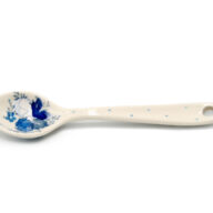 592 Spoon White and Blue Flowers, Boleslawiec Ceramics