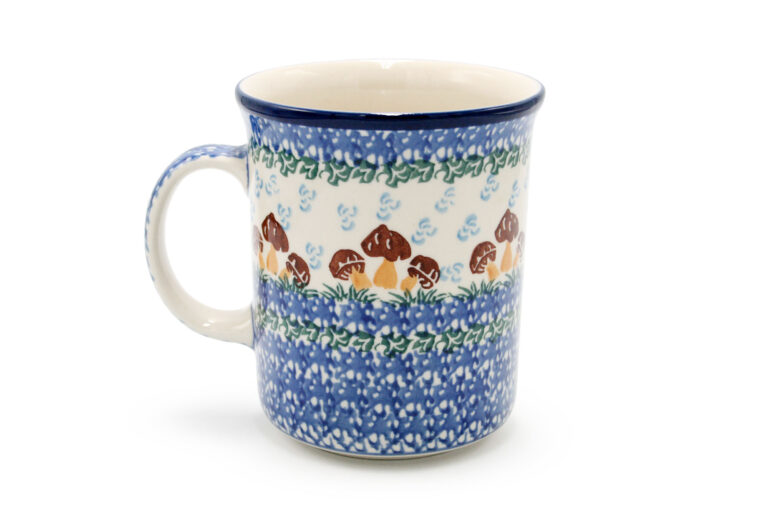 B13 Large Simple Mug, Mushroom pattern - 400 ml, Ceramika Boleslawiec (2)