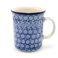 B13 Large straight mug, Circle pattern - 400 ml, Ceramika Boleslawiec