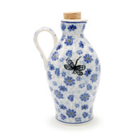 B85 Sapphire Dragonfly Bottle, Boleslawiec Ceramics