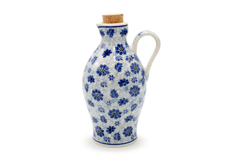 B85 Sapphire Dragonfly Bottle, Boleslawiec Ceramics (2)