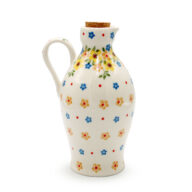 B85 Yellow and Orange Flower Bottle, Boleslawiec Ceramics (2)