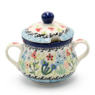 035 Sugar Bowl Colorful Spring Meadow, Ceramics Boleslawiec