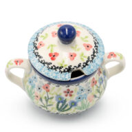 035 Colorful Spring Meadow Sugar Bowl, Boleslawiec Ceramics (2)