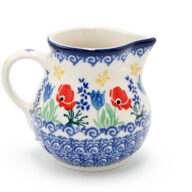 091 Poppies and Yellow Butterflies Creamer, Ceramika Boleslawiec (2)