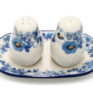 131 White and Blue Flowers Spice Set, Boleslawiec Ceramics (3)