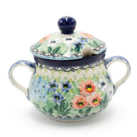 035 Spring Glade sugar bowl, Boleslawiec Ceramics