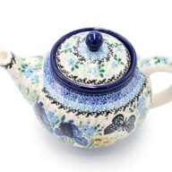 060 Butterfly Teapot on Floral Meadow, Boleslawiec Ceramics (2)