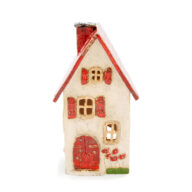 Ceramic Candle House - Red Roof 6