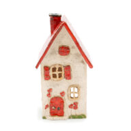 Ceramic candle house - Red roof 8