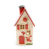 Ceramic candle house - Red roof 9