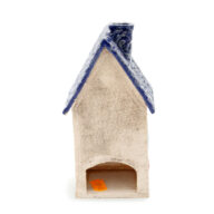 Ceramic candle house - Navy blue roof 2 (3)