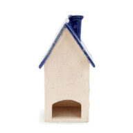 Ceramic candle house - Navy blue roof 3 (3)