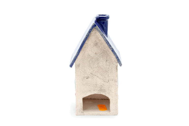 Ceramic candle house - Navy blue roof 4 (3)