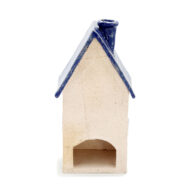 Ceramic house for candle - Navy blue roof-Arpeggio (3)