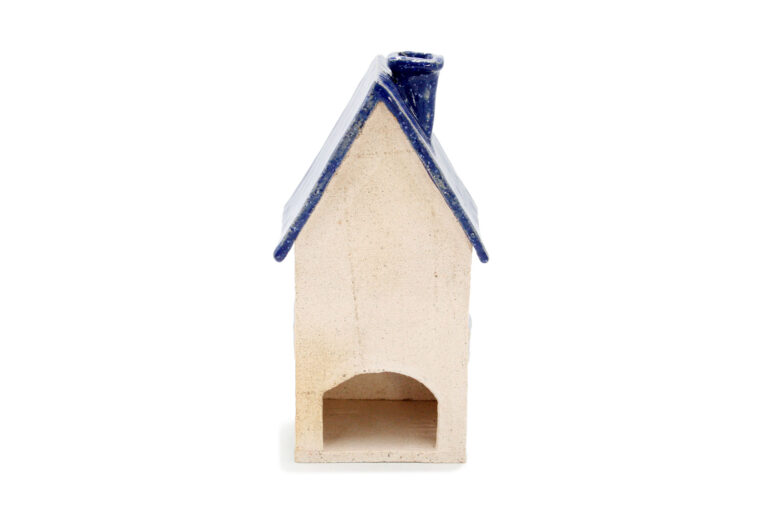 Ceramic house for candle - Navy blue roof-Arpeggio (3)