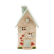 Ceramic candle house - Seledyn roof 5