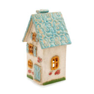 Ceramic candle house - Seledyn roof 6 (2)