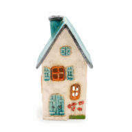 Ceramic candle house - Seledyn roof 7