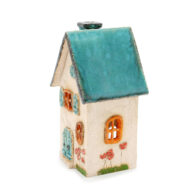 Ceramic candle house - Seledyn roof 7 (2)