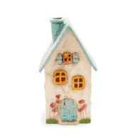 Ceramic candle house - Seledyn roof 8