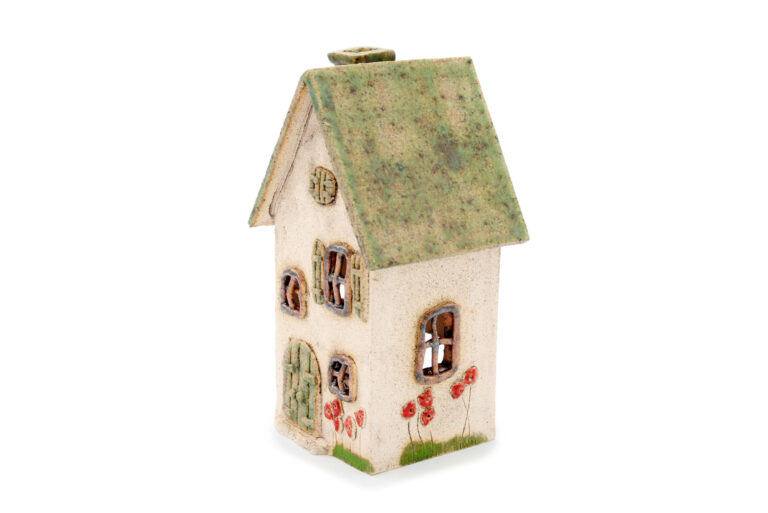 Ceramic Candle House - Green Roof 2 (2)