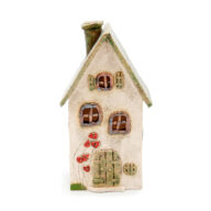 Ceramic candle house - Green roof 3