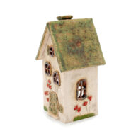 Ceramic candle house - Green roof 3 (2)