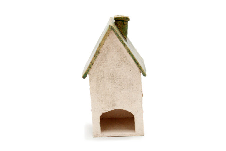 Ceramic candle house - Green roof 3 (3)